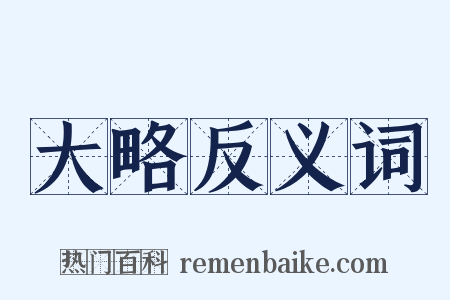 大略反义词是什么意思的图片